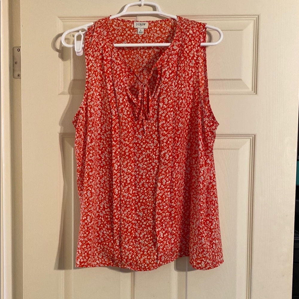 J crew sleeveless blouse